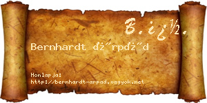 Bernhardt Árpád névjegykártya